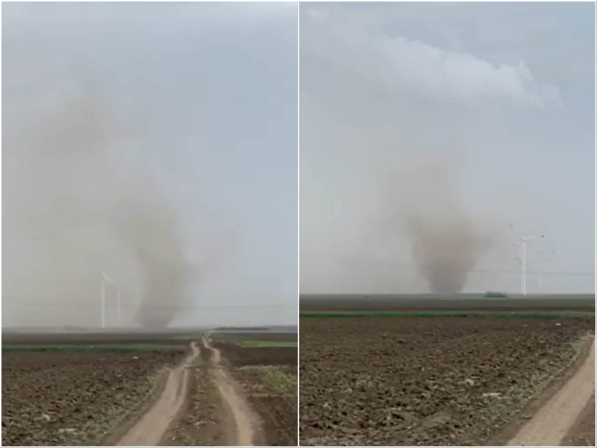 Pojava koja liči na tornado snimljena između Crepaje i Padine | Mondo