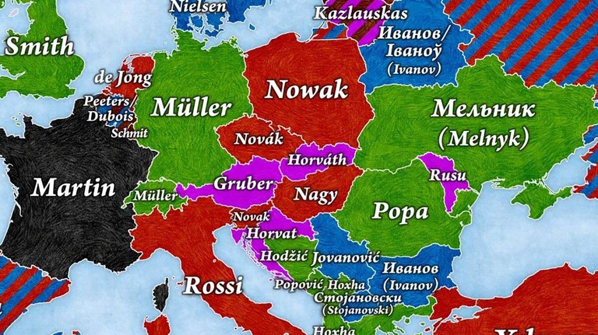 Najčešće prezime u Srbiji prema mapi Evrope | Mondo