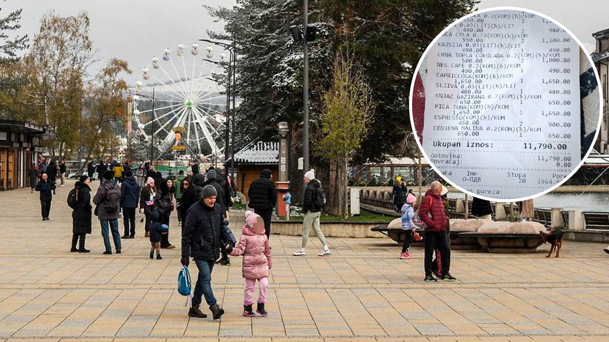 Voda 650, espreso 450, čašica dunje 500 dinara! Srbin šokiran cenama na Zlatiboru, hranu i piće platio  100 evra