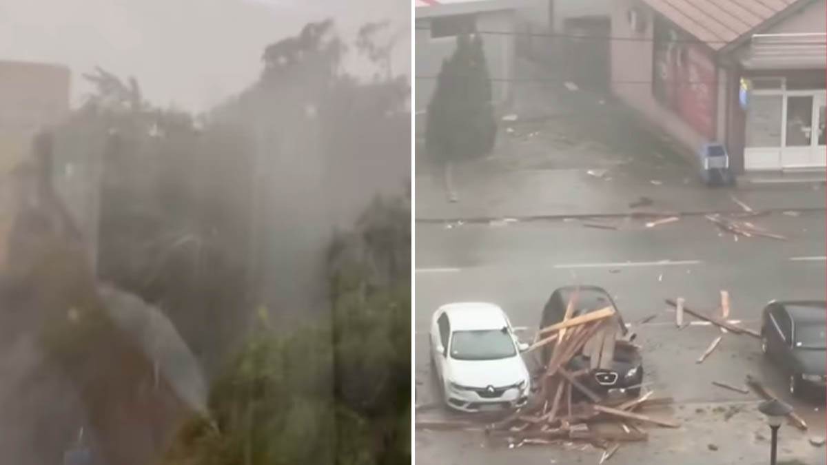 Močna nevihta prizadela Požarevac, veter rušil strehe