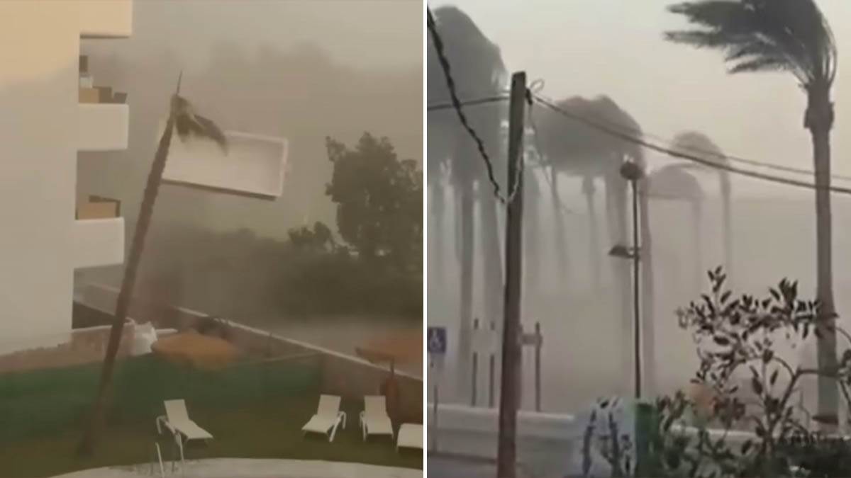 V Španiji močan veter nosil ljudi v morje, pojavil se je tudi vodni tornado