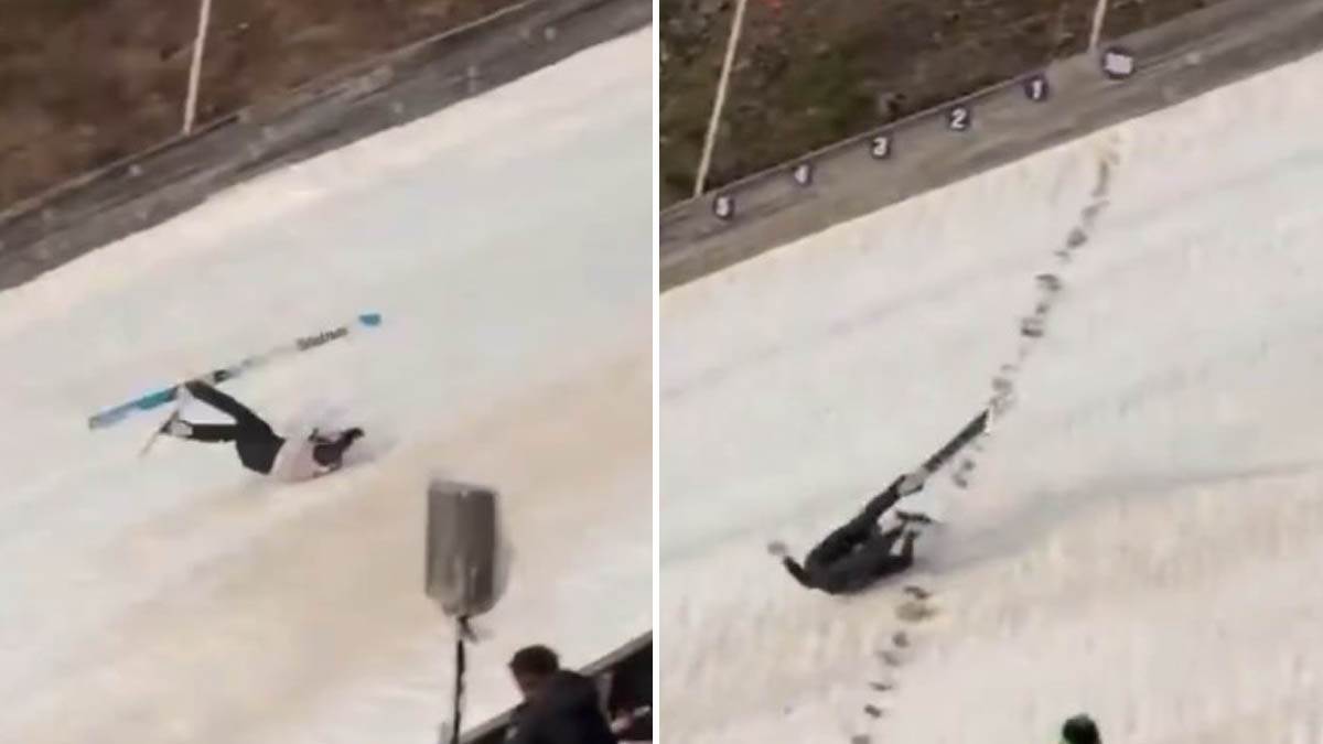 Jeziv pad sa ski skakaonice: Vrteo se bez kontrole u vazduhu i pao na glavu