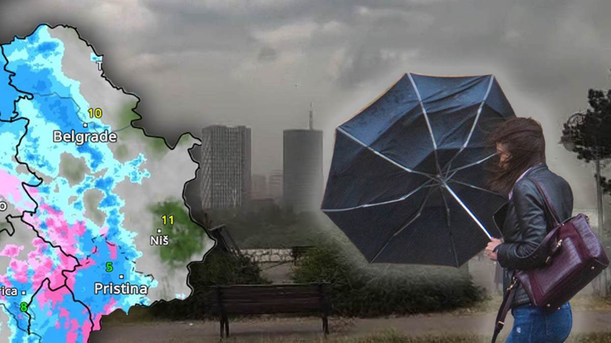 (Mapa) Kiša već lije, a tek stiže haos: RHMZ izdao niz upozorenja, radarski snimci otkrivaju kako će se kretati nevreme