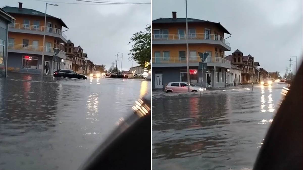 Pljusak napravio haos u gradu u Srbiji: Automobili 