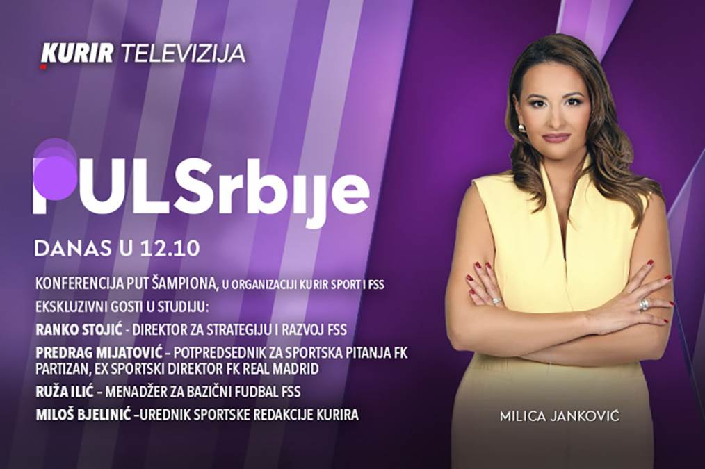 EKSKLUZIVNO GOSTOVANJE U DANAŠNJEM PULSU SRBIJE OD 12.10
