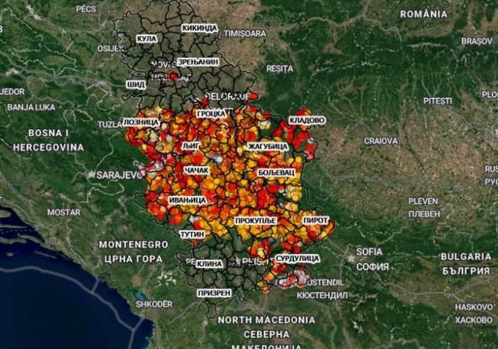 (Mapa) Klizišta i odroni prete ovim delovima Srbije, proverite da li ste u ugroženoj zoni
