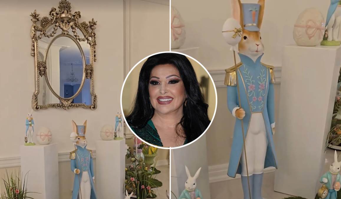 Zečevi stražari od metar, i keramička jaja na patosu dvorca: Ovako Dragana Mirković slavi Uskrs