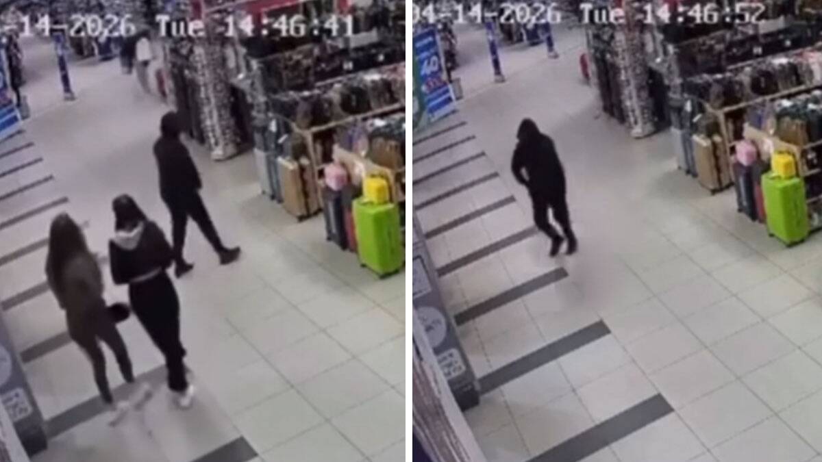 Kamere snimile pokušaj pljačke u Zemunu: Napadač u crnom ušao u prodavnicu u tržnom centru, pa pobegao (Video)