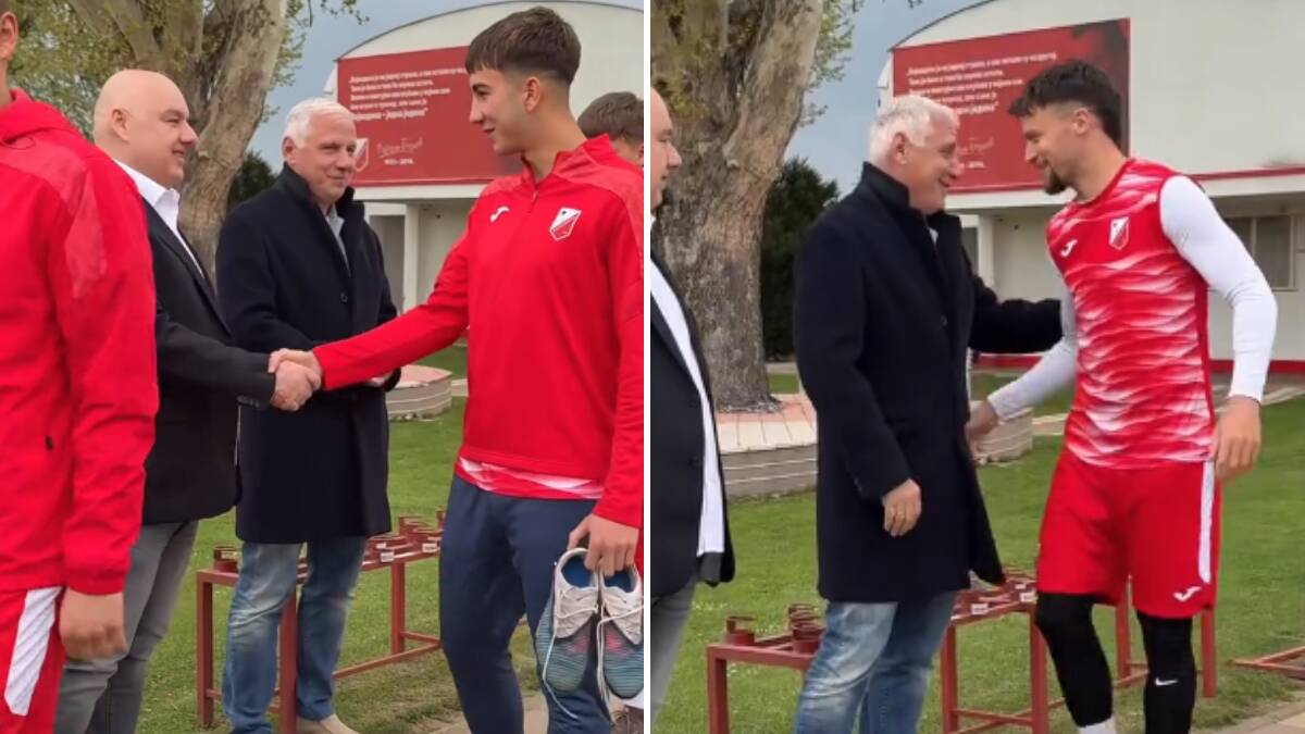 Podrška legende Zvezde pred Partizan: Vladimir Jugović na treningu Vojvodine uoči meča sezone