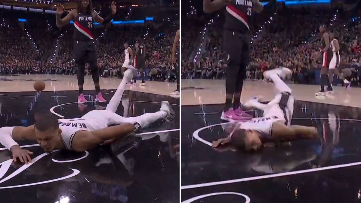 Stravičan pad Viktora Vembanjame: Dva puta udario glavom u parket i pao u nesvest