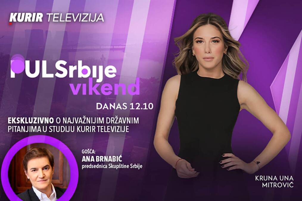 EKSKLUZIVNO: Predsednica Skupštine Srbije Ana Brnabić u studiju Kurir televizije od 12.10