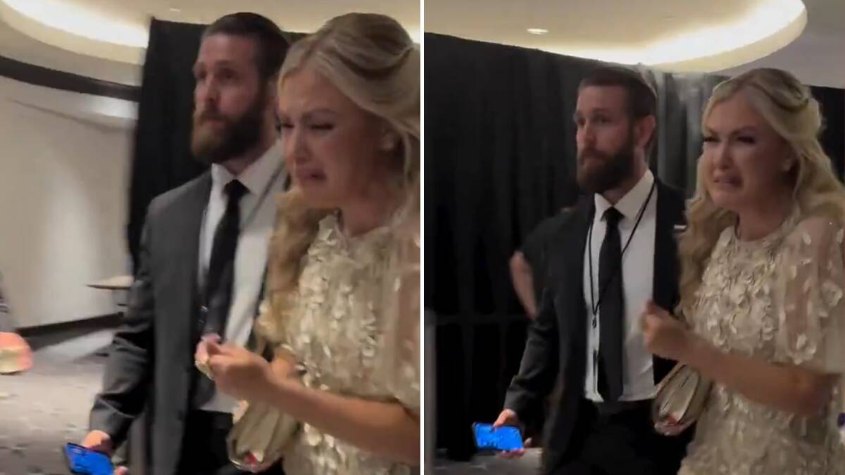 Udovica Čarlija Kirka u suzama evakuisana: Erika u pratnji trojice muškaraca napušta hotel (Video)