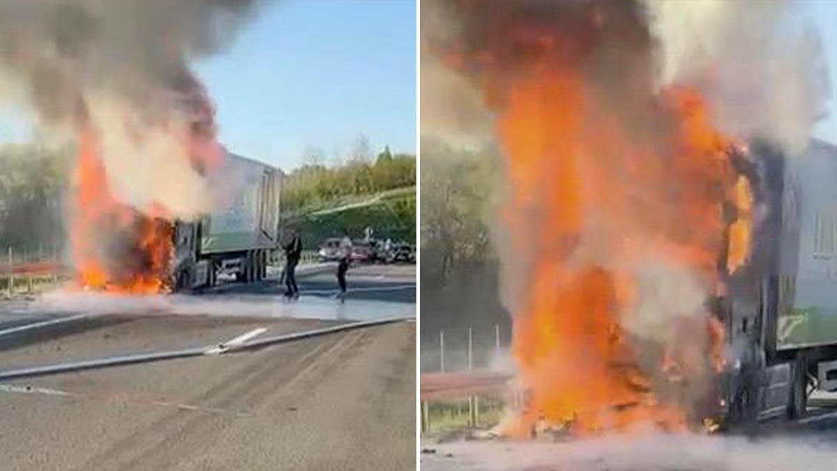 Automobil u plamenu na "Milošu Velikom": Saobraćaj zaustavljen, spasilačke ekipe na licu mesta (Foto)