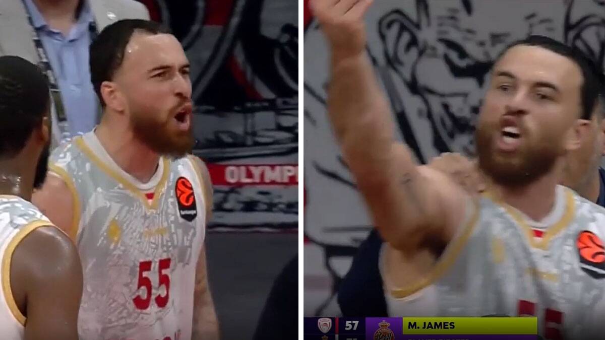 Majk Džejms besneo i pokazivao sudiji da uzima novac: Skandal u plejofu Evrolige pred očima Novaka Đokovića