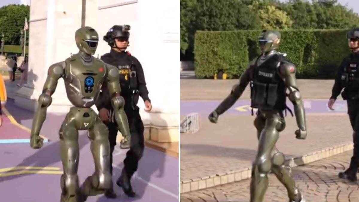 Prvi humanoidni policajac na ulicama: Patrolira sa ljudima, trči i zadaje udarce protivniku (Video)