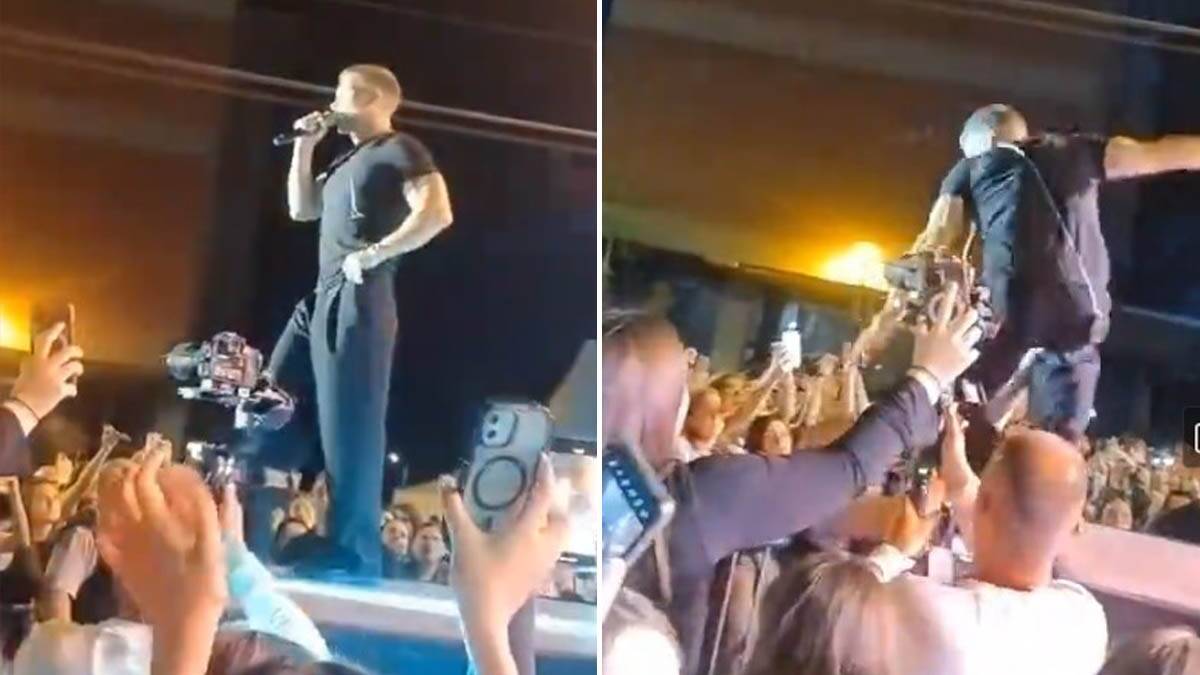 Saša Kovačević pao sa bine: Incident na koncertu pevača, snimljena dramatična scena, publika vrišti