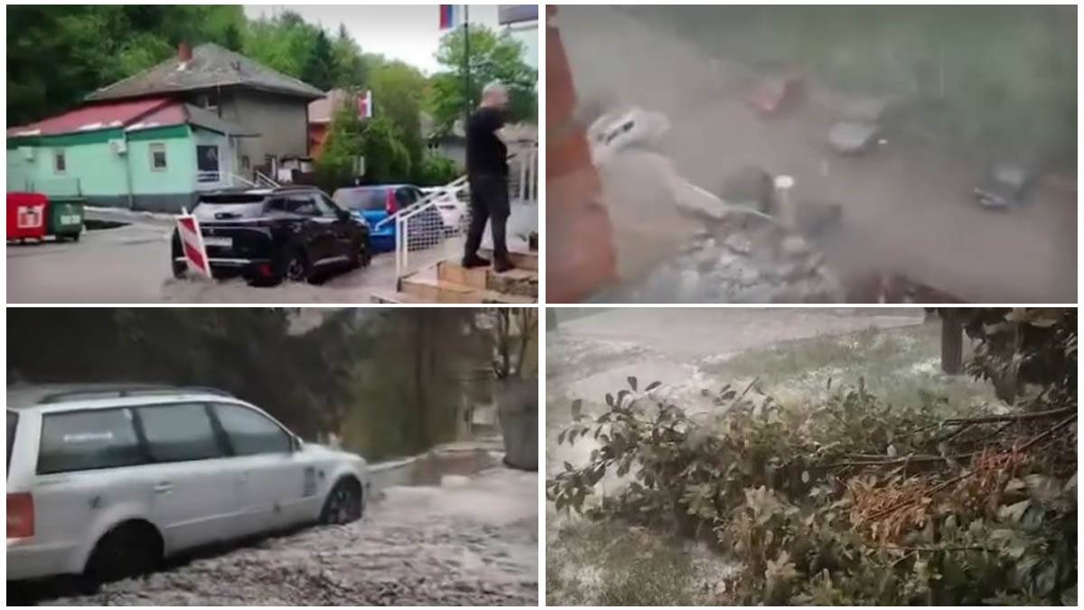 Snažno nevreme pogodilo Majdanpek, ulice pod vodom: Pogledajte apokaliptične prizore sa istoka Srbije (Video)