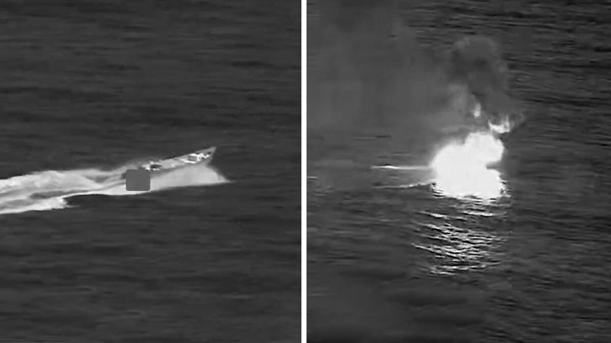 Amerikanci napali brod u Tihom okeanu: Doleće raketa i plovilo se raspada na dva dela (Video)