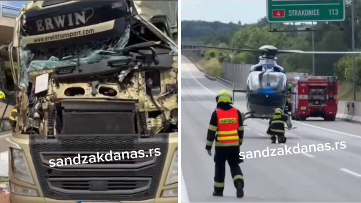 Vozač iz Srbije jedva izbegao smrt kod Praga: Zastrašujuća nesreća na auto-putu (Video)