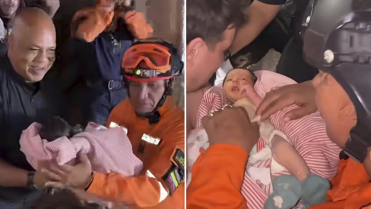 Reakcija oca sve govori: Spasioci izvukli živu bebu ispod ruševina nakon potresnog zemljotresa (Video)