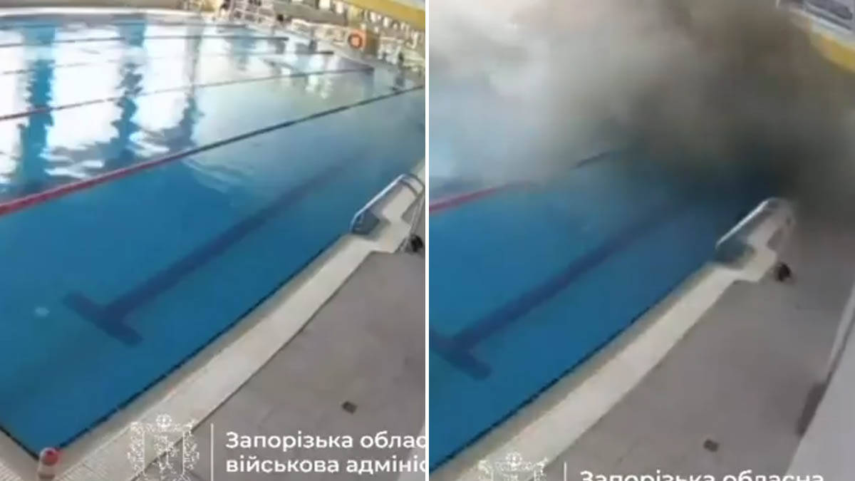 Stravičan snimak iz Ukrajine: Ruski dron pogodio bazen dok su se ljudi kupali (Video)
