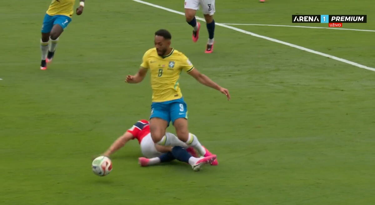 Brazil - Norveška uživo: Neverovatan previd sudije, ali nema gola iz penala! 