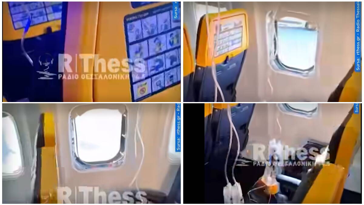 (Video) Prvi snimci drame na nebu: Srbinu glava izvan aviona, žena ga držala za noge da ne ispadne