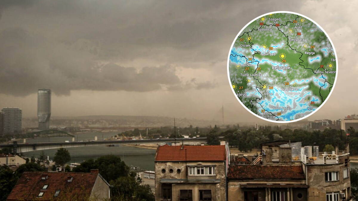 (Radarski Snimci) Nevreme se sručilo na Beograd, gromovi parali nebo: Ovi delovi Srbije su sledeći na udaru crnih oblaka