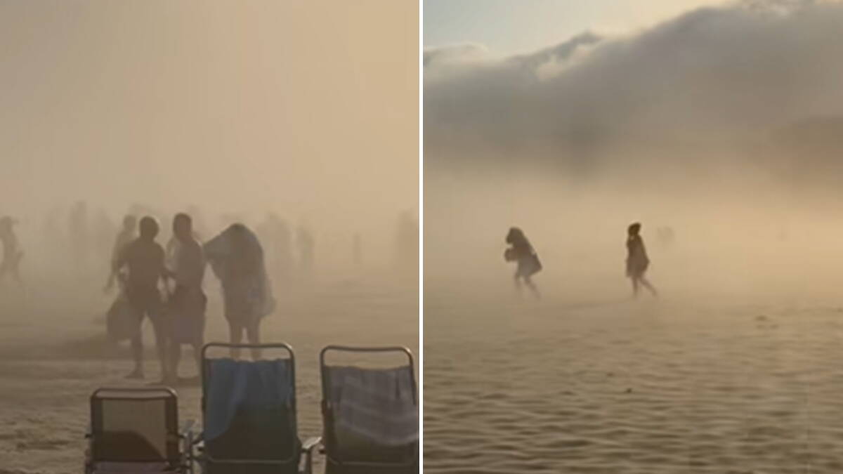 Panika na evropskoj plaži: Enbata napravila haos, zabeleženi dramatični snimci 