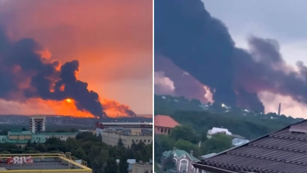 Žestoki ukrajinski napadi dronovima na Rusiju: Gore velika naftna skladišta, oglasio se Zelenski (Video)