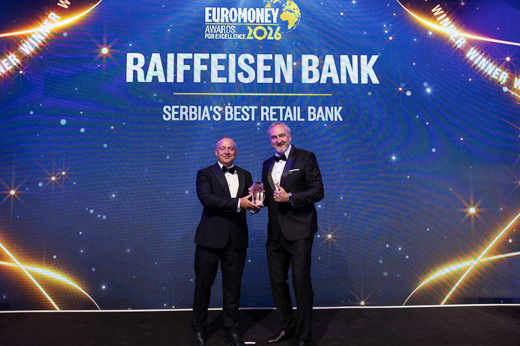 ­Euromoney: Raiffeisen je najbolja banka za stanovništvo u Srbiji