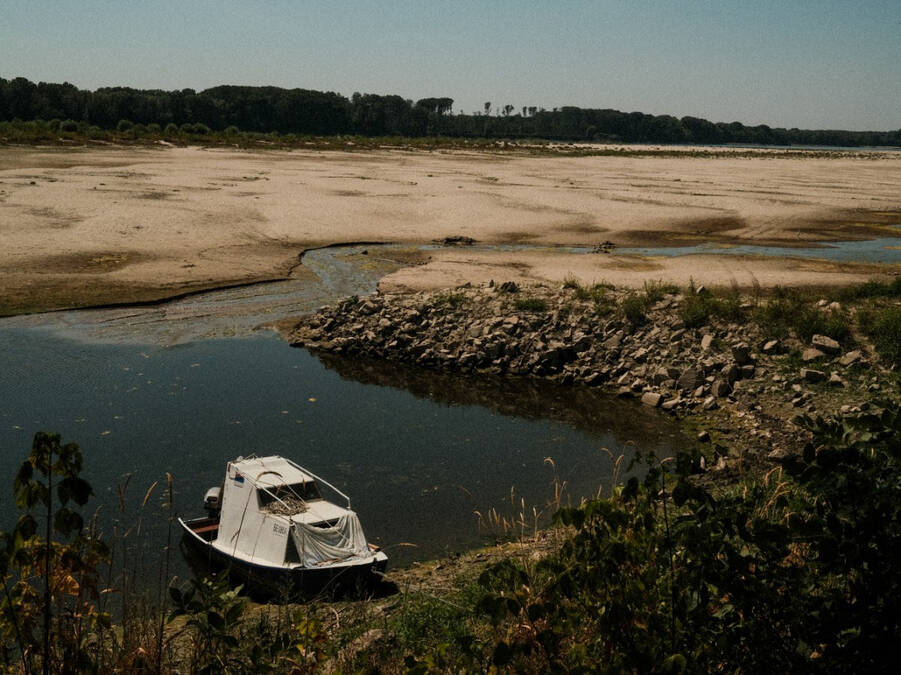 Prizori sa Dunava koje meštani ne pamte: Kod Apatina peške kroz kanal kojim se ranije prolazilo čamcem (Foto) 