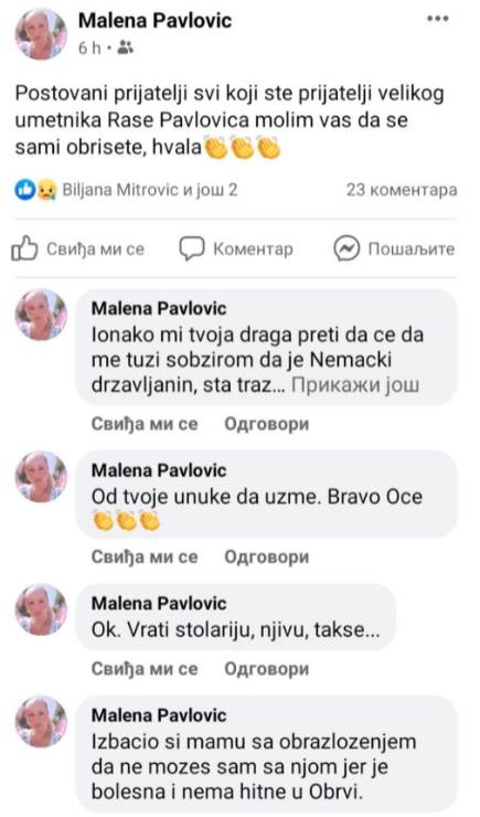 Sukob oko nasledstva Andrije Bajića i Raše Pavlovića s ćerkom
