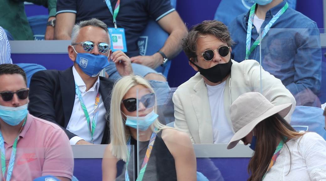 novak djokovic aleks molcan dragan bjelogrlic na mecu