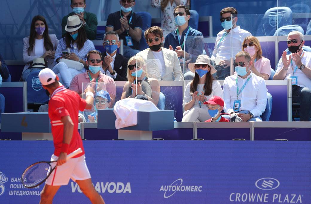 novak djokovic aleks molcan dragan bjelogrlic na mecu