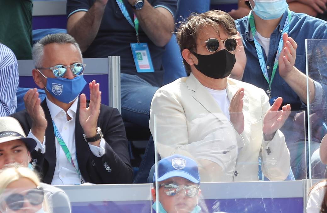 novak djokovic aleks molcan dragan bjelogrlic na mecu