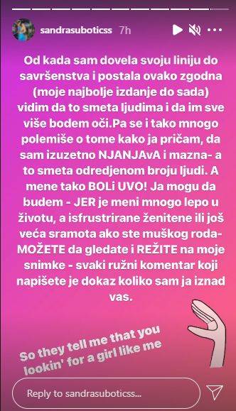 aleksandra subotic prozivke zbog izgleda