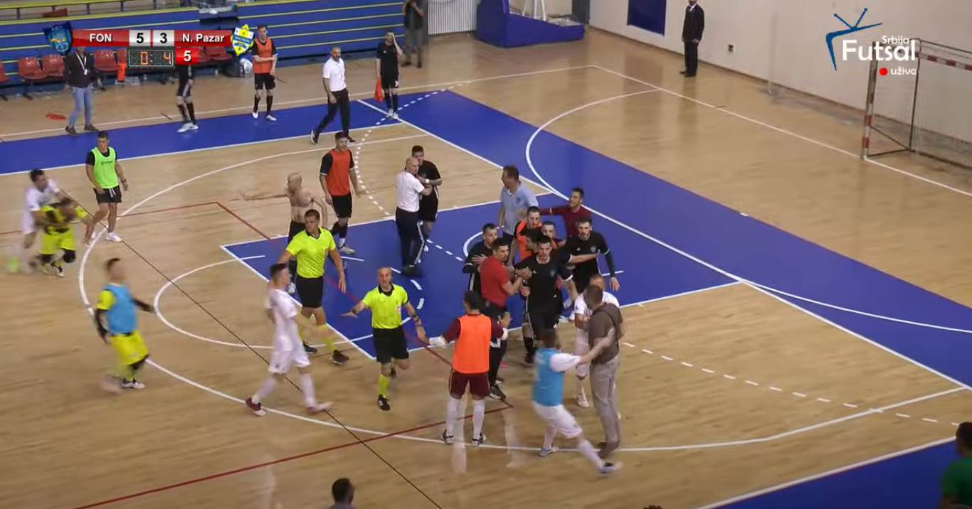 futsal skandal tuca fon novi pazar beograd pala krv nokaut video