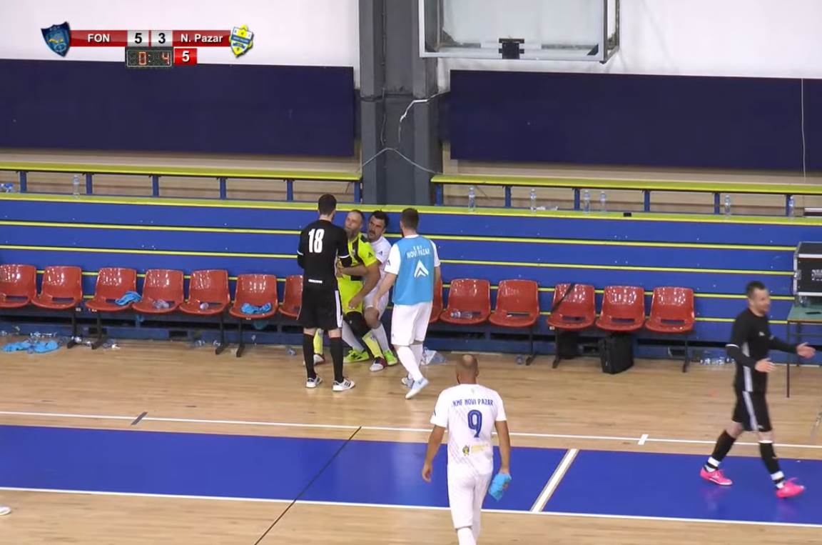 futsal skandal tuca fon novi pazar beograd pala krv nokaut video