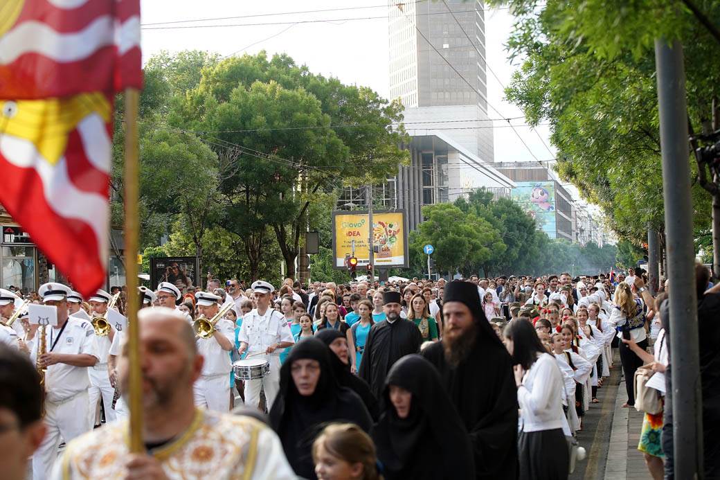 spasovdan litija patrijarh porfirije slava beograd fotografije