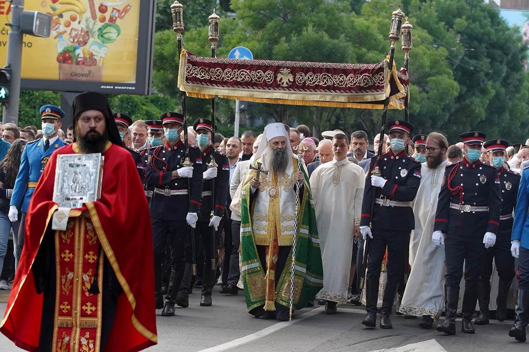 spasovdan litija patrijarh porfirije slava beograd fotografije