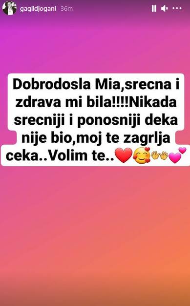 luna djogani porodila se gagi djogani cestitka