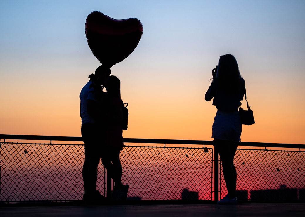 kalemegdan zalazak sunca zaljubljeni parovi fotografije