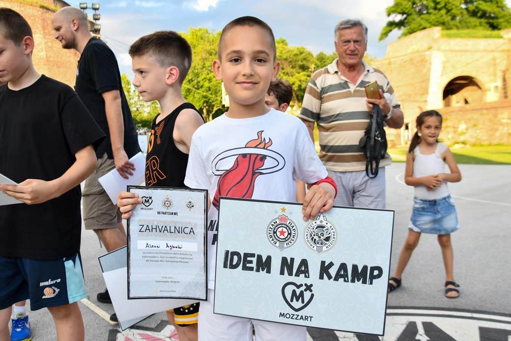 kosarka mozzart partizan letnji kamp