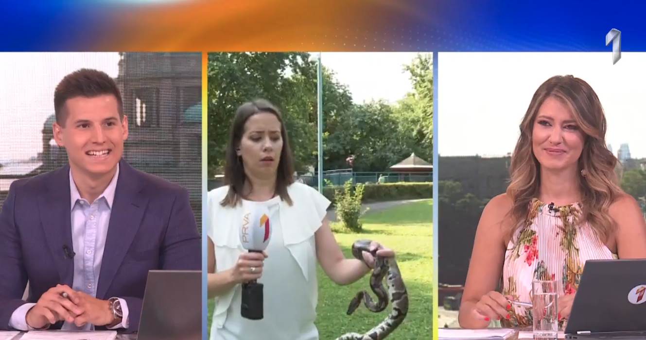 Voditeljki dali zmiju u Jutarnjem programu
