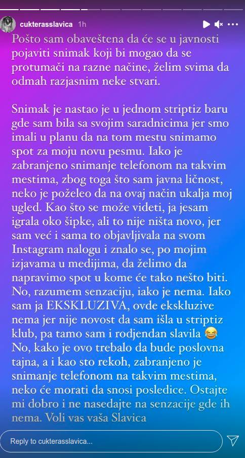 Slavica Ćukteraš igra oko šipke