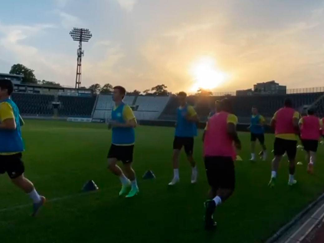 Kairat pred meč sa Crvenom zvezdom trenirao na stadionu Partizana