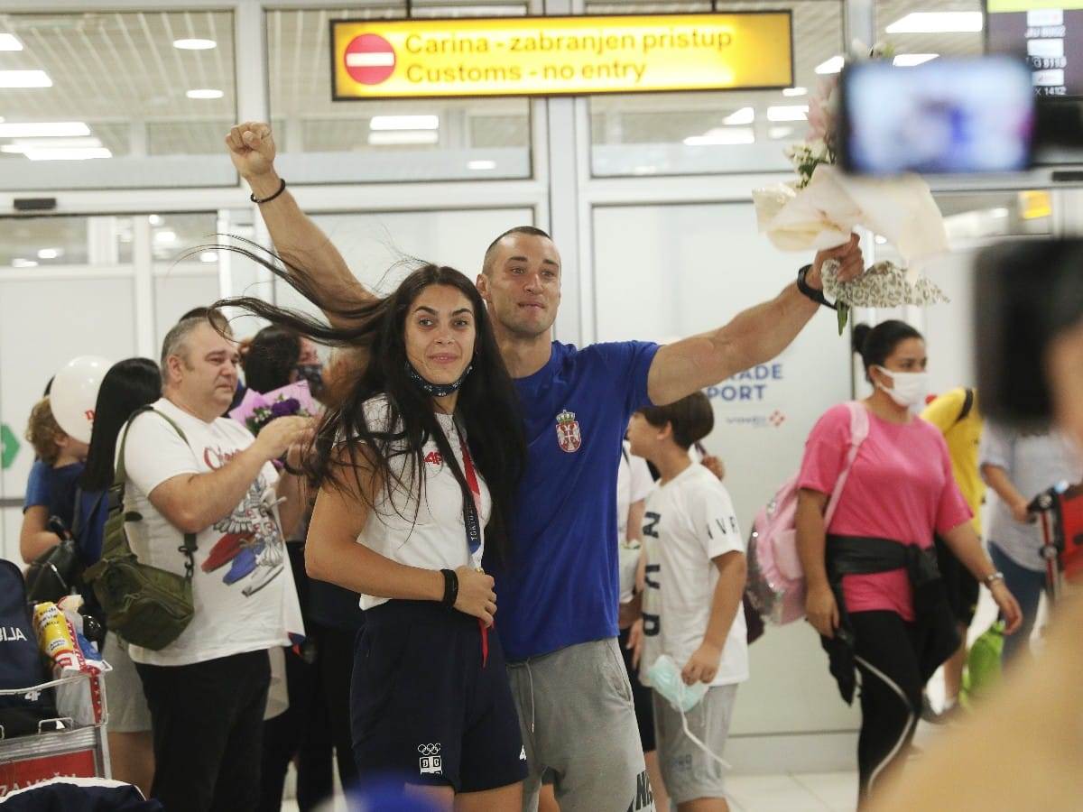 Milica Mandić, Doček, Tokyo 2020 (7)