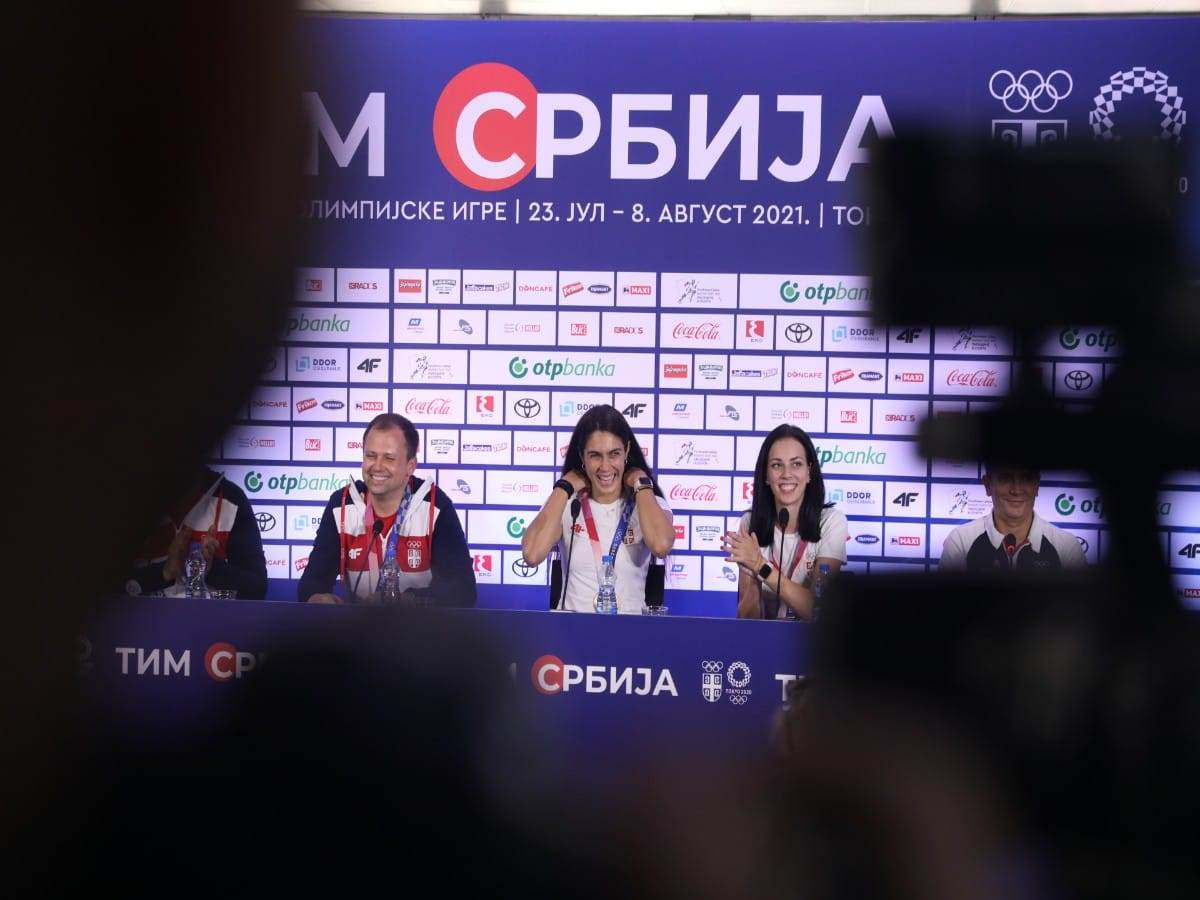 Milica Mandić, Damir Mikec, Tijana Bogdanović, konferencija za novinare