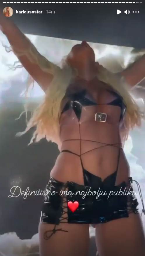 Jelena Karleuša u kožnoj suknji